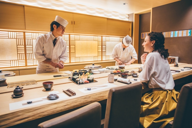 tourist and sushi